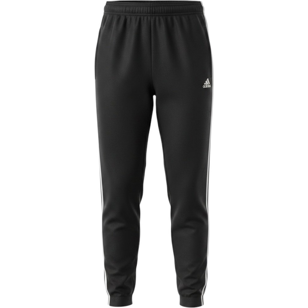 Adidas Boys L 14/16 Tricot Joggers Black Track Pants White 3-Stripes AK5645